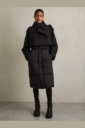 Reiss Emmie Puffer Coat Plain, Size: L
