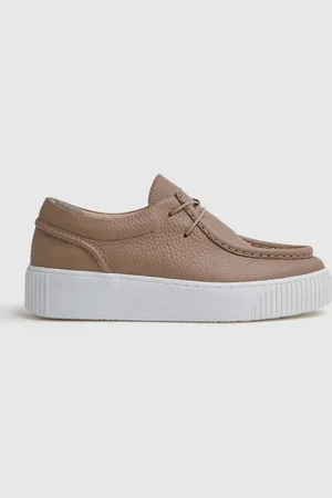Reiss Avery Trainers Leather Grained, Size: 5