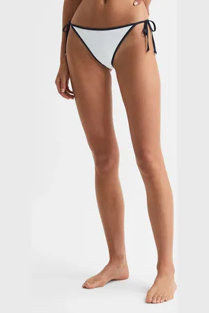 Reiss White & navy Self Tie Bikini Bottoms, 14