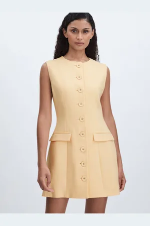 Anna Quan Button Through Mini Dress With Wool, , 8