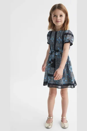 Reiss Alianna Puff Sleeve Dress Floral Print, Size: 9-10Yrs