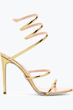 RENE CAOVILLA Cleo Metallic Sandal 105 - Woman Size 35