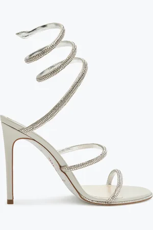 RENE CAOVILLA Evening Satin Sandals Cleo - Woman Size 36
