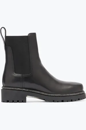 RENE CAOVILLA Leather Ankle Boots Bika - Woman Size 35