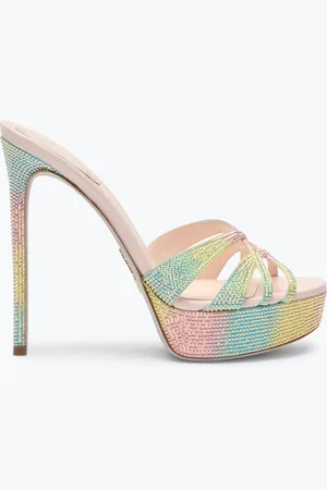 RENE CAOVILLA Dania Platform Slider Sandal 130 - Woman Size 37