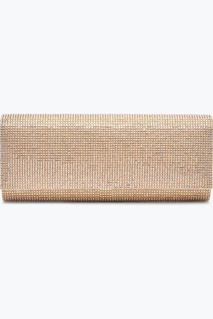 RENE CAOVILLA Zafira Gold Clutch With All-over Crystals - Woman Size Uni