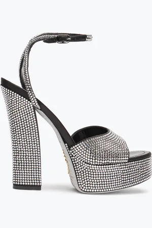 RENE CAOVILLA Helsa Platform Sandal With Crystals 140 - Woman Size 35