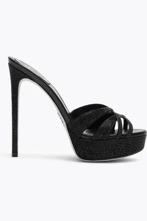 RENE CAOVILLA Dania Platform Slider Sandal 130 - Woman Size 35