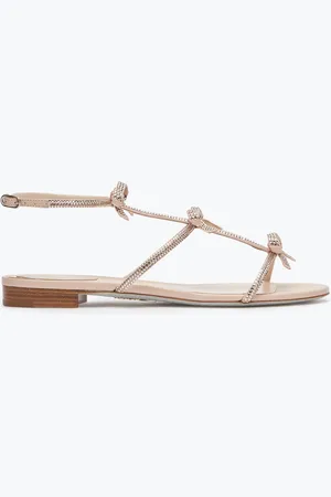RENE CAOVILLA Caterina Flat Sandal 10 - Woman Size 35