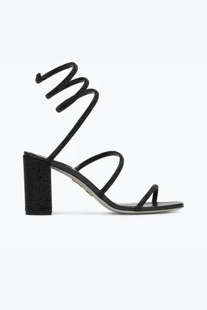 RENE CAOVILLA Cleo Block-heeled Crystal Sandal 80 - Woman Size 34.5