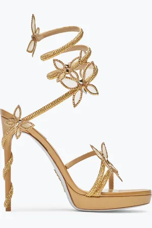 RENE CAOVILLA Margot Platform Sandal With Butterflies 120 - Woman Size 37
