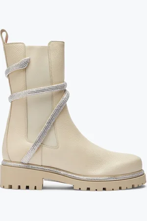 RENE CAOVILLA Stivaletto Cleo Bianco In Pelle 25 - Woman Size 35