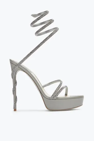 RENE CAOVILLA Margot Crystals Platform Sandal 130 - Woman Size 35