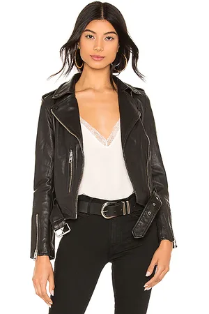 AllSaints Balfern Leather Biker Jacket in . Size 10, 12, 2, 4, 6, 8.