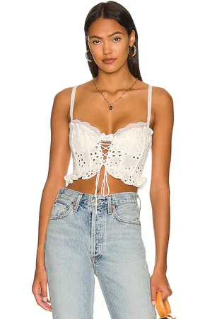 For Love & Lemons Sadie Corset Crop Top in . Size XL.