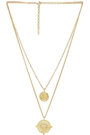 Luv AJ X REVOLVE The Double Coin Charm Necklace in .