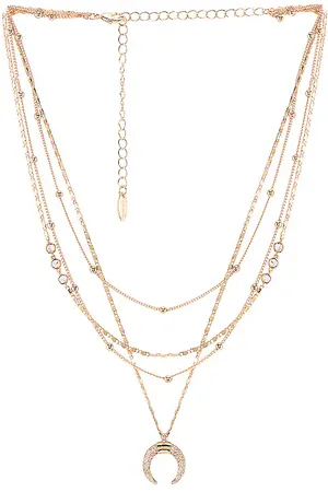 Ettika Layered Moon Necklace in .