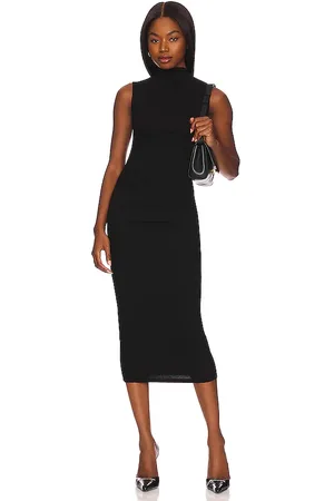 ENZA COSTA Silk Knit Sleeveless Twist Midi Dress in . Size M, XL, XS.