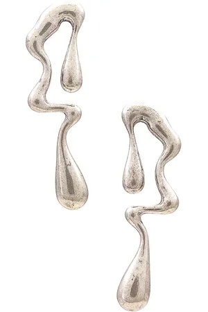 8 Other Reasons X Nat & Liv Burnished Silver Drop Earrings in .