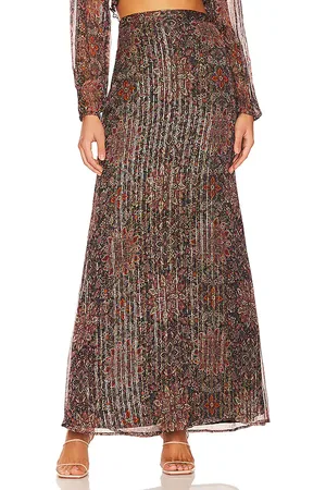 House of Harlow X REVOLVE Mareisa Metallic Maxi Skirt in . Size XS, XXS.