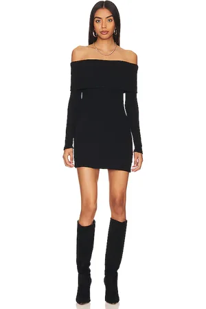 ENZA COSTA Off-shoulder Sweater Mini Dress in . Size M, S, XS.