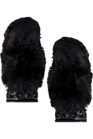 Goldbergh Hill Faux Fur Mittens in . Size 8.