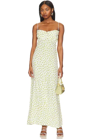 New Faithful the Brand Yellow Midi Dress Women's size 6 offers (M)