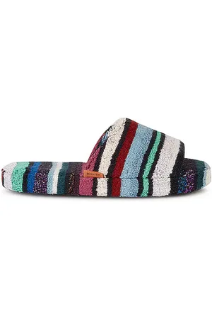 Missoni Chandler Open Slipper With Band in Blue,Red. Size S, XS.