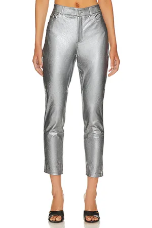 Faux Leather Metallic High Waisted Jeggings, Phase Eight