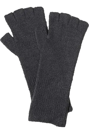 Barefoot Dreams CozyChic Lite Fingerless Gloves In Carbon in .