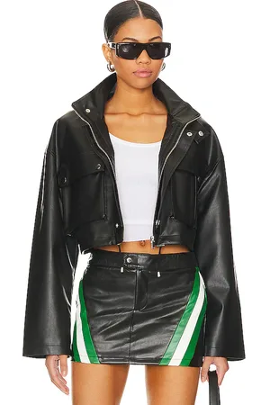 superdown Katie Faux Leather Jacket in . Size M, S, XS.