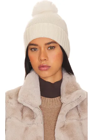 Hat Attack Cashmere Cuff Slouchy Beanie With Faux Pom in .
