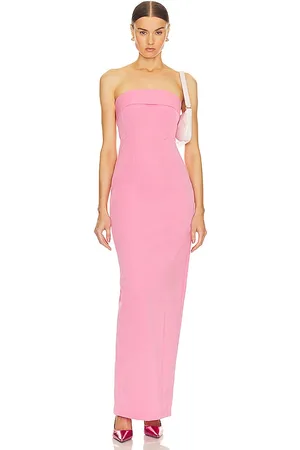 Helsa Tech Gabardine Long Strapless Dress in . Size L, S, XL, XS, XXS.