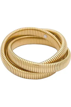 By Adina Eden Chunky Triple Intertwined Snake Bracelet in .