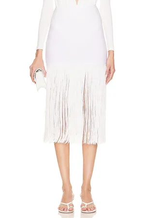 Norma Kamali X REVOLVE Fringe Mini Skirt in . Size S, XXS.