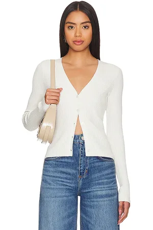 GOOD AMERICAN Shine Rib V-neck Cardi in . Size XL.