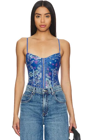 Free People X Intimately FP Printed Night Rhythm Bodysuit In Floral Combo in . Size L.