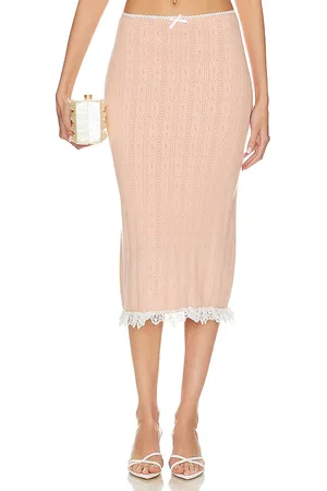 For Love & Lemons Andy Midi Skirt in . Size L.