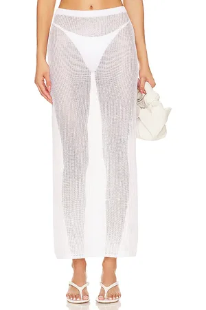 Camila Coelho Anette Sheer Maxi Skirt in . Size M, XL.