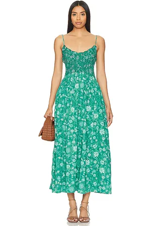 Free People Sweet Nothings Midi Dress In Forest Combo in . Size XL.