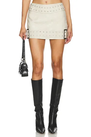 superdown Torie Faux Leather Mini Skirt in . Size XS.