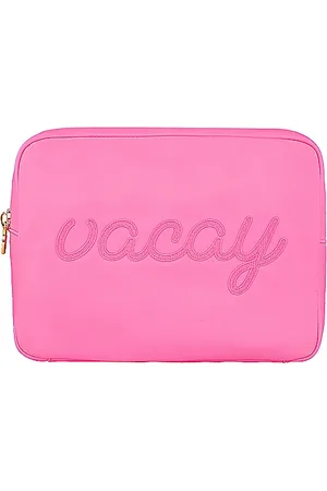 Stoney Clover Lane Bubblegum Vacay Embroidered Large Pouch in .