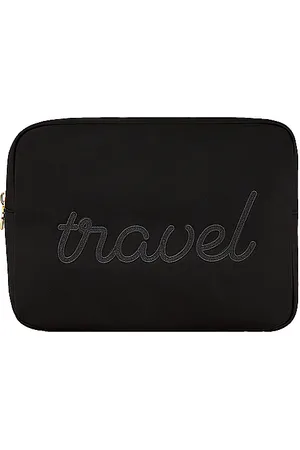 Stoney Clover Lane Noir Travel Embroidered Large Pouch in .