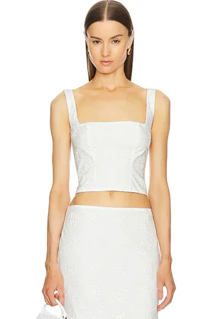 Helsa Eyelet Corset Top in . Size S.