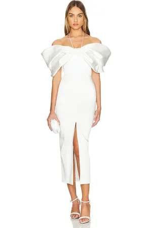 Rasario Bow Embellished Midi Dress in . Size 40/8.