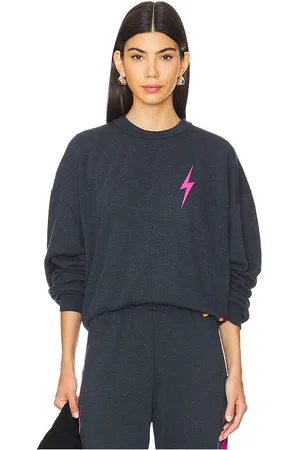 AVIATOR NATION Bolt 2 Relaxed Crewneck Sweatshirt in /neon Pink` in . Size M.