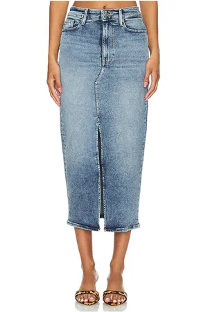 GOOD AMERICAN Slit Front Midi Skirt in . Size 16, 20, 22, 24, 26, 28, 30.
