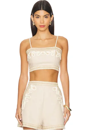 PATBO Embroidered Linen Top in . Size 10, 2, 8.