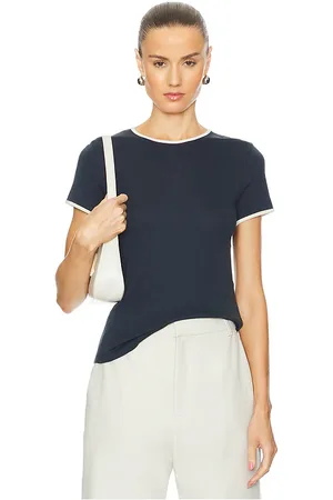 Vince Tipped Short Sleeve Crew in . Size XS, XXS.