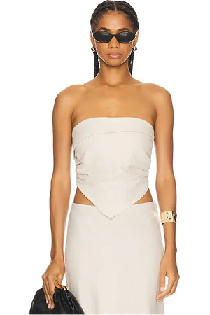 FAITHFULL THE BRAND Antibes Strapless Top in . Size L.